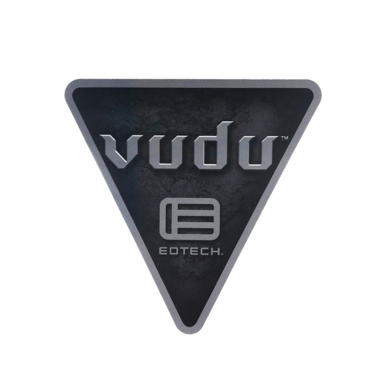 EOTech Logo/Vudu Triangular Sticker - Grey