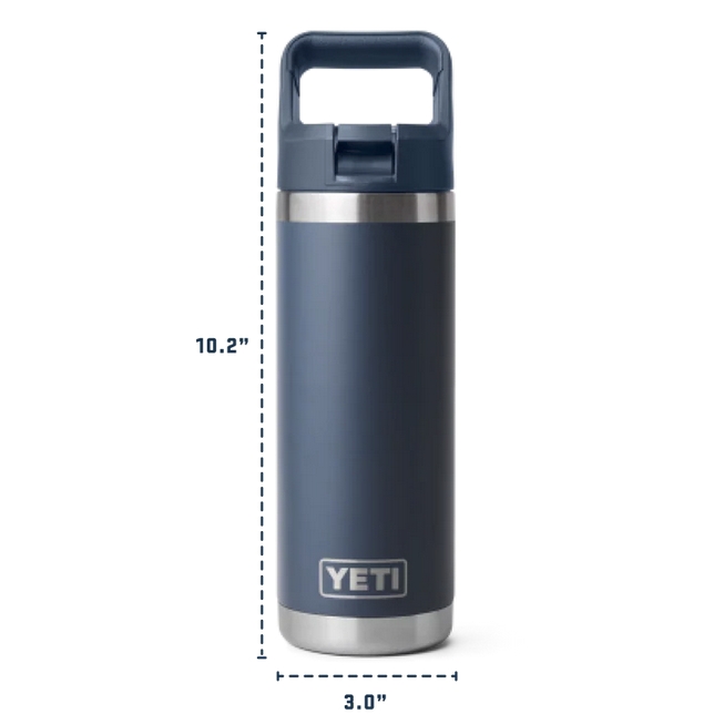 WIN A: YETI Rambler 18oz (532ml) Drinks Bottle with Colour-Matched Straw Cap - Navy