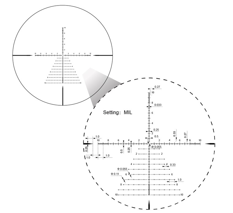 Vector Optics Tauron GenII 4-32x56 ED FFP 34mm VTA-5 MIL Reticle Rifle Scope
