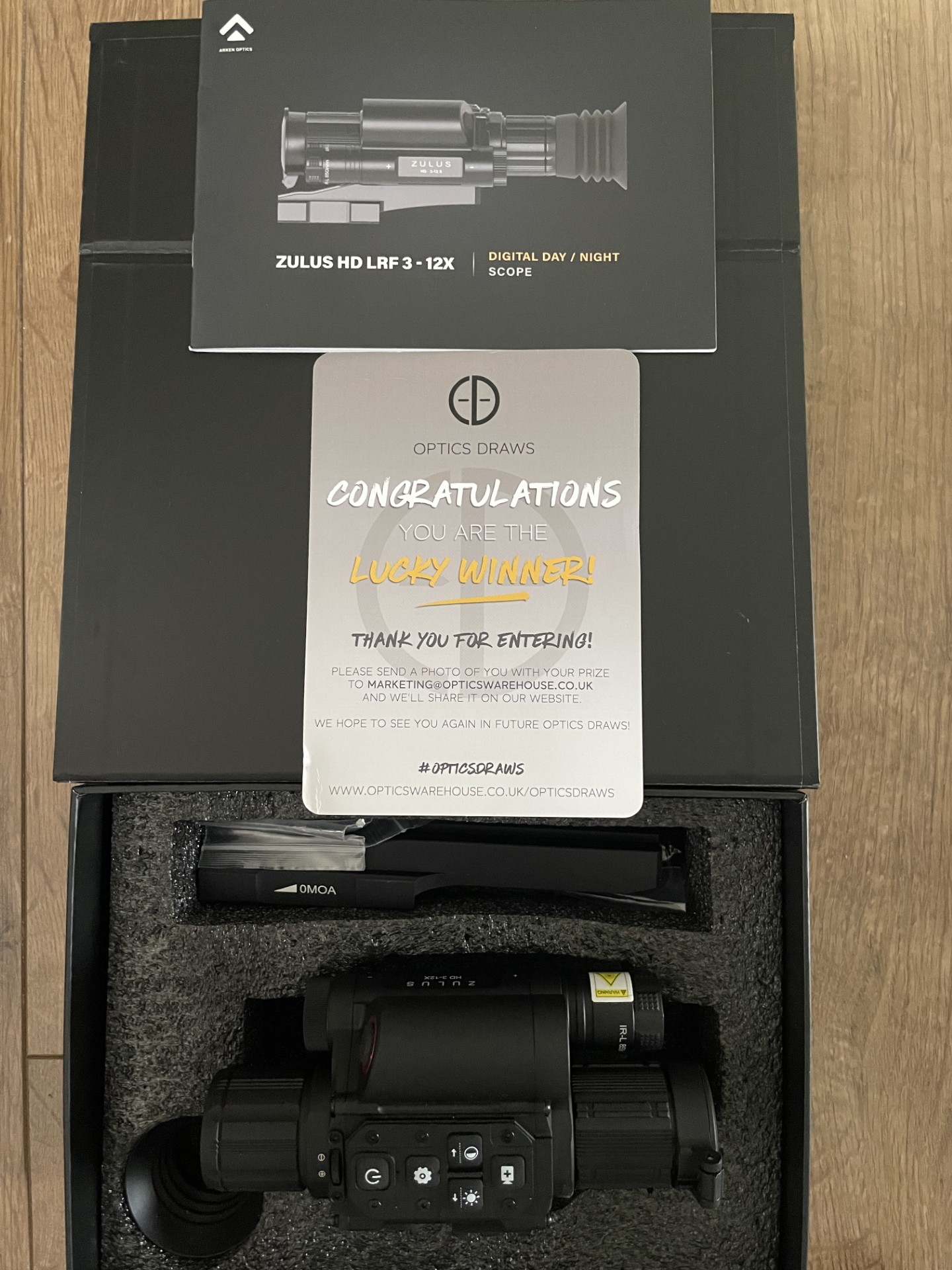 WIN A: Arken Optics ZULUS HD 3-12X Digital Night Vision Scope With LRF And Ballistic Calculator, Includes Picatinny Rail