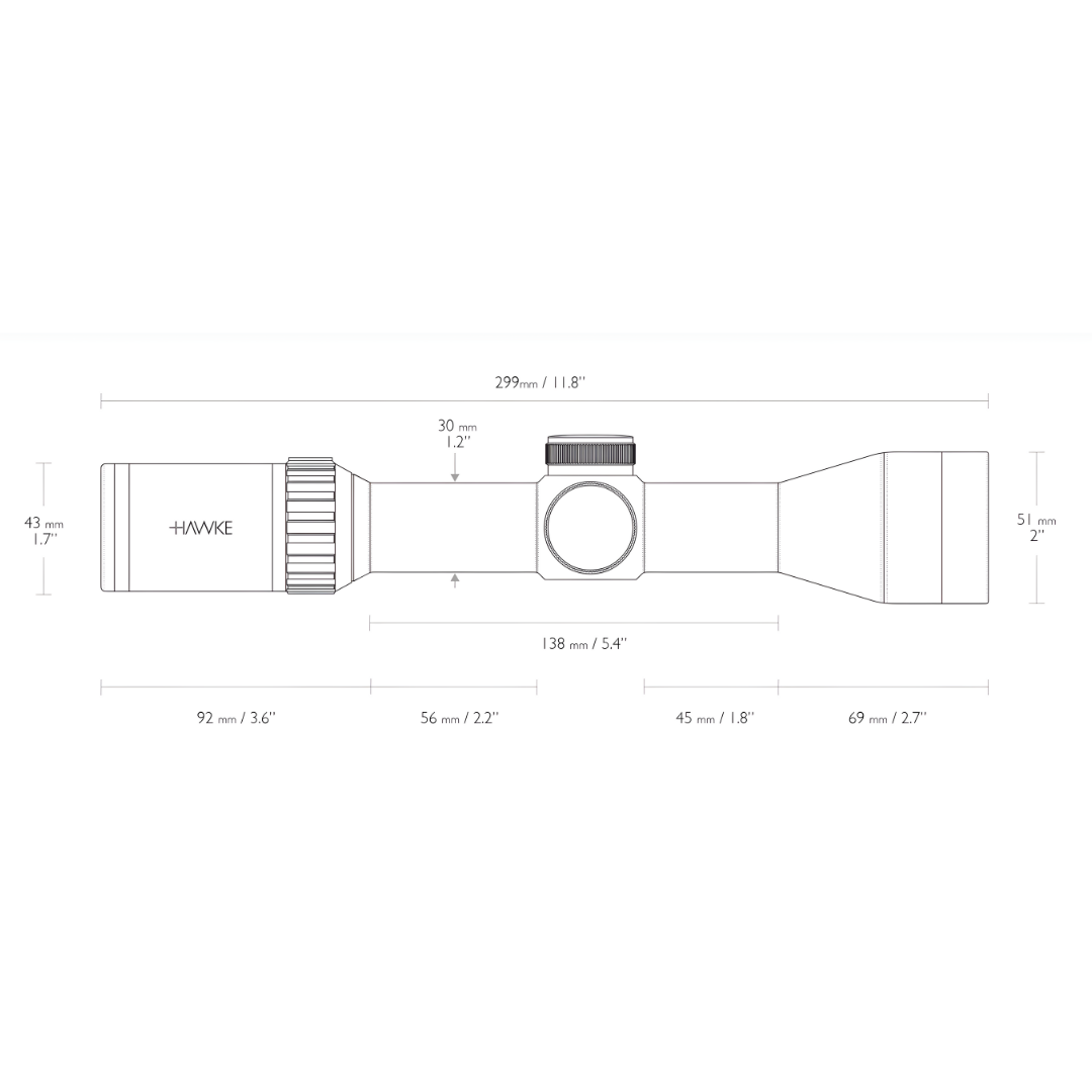 Hawke Vantage 30 WA 1.5-6x44 IR L4A 30mm Rifle Scope