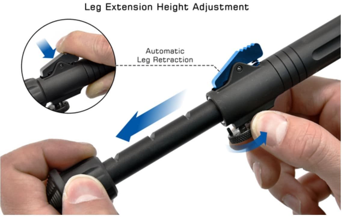 Leapers UTG Over Bore 7-11" Picatinny QD Bipod