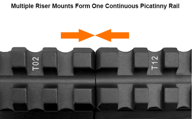 UTG Super Slim Picatinny Riser Mount, 0.5" Height, 13 Slots