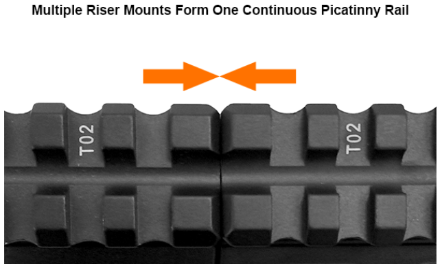 UTG Super Slim Picatinny Riser Mount, 0.5" Height, 3 Slots