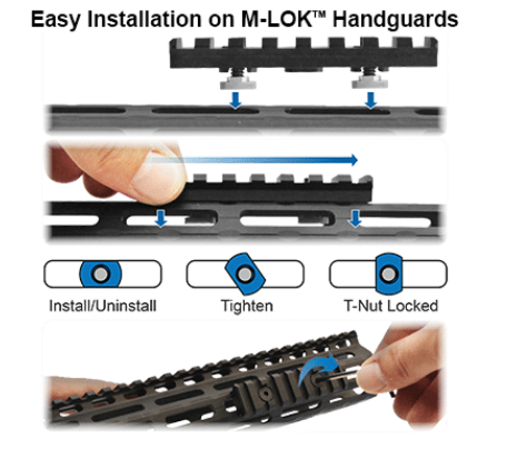 UTG PRO M-LOK Standard QD Sling Swivel Adaptor, Black