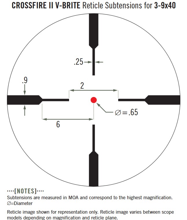 Vortex Crossfire II 3-9x40 SFP IR V-Brite Rifle Scope