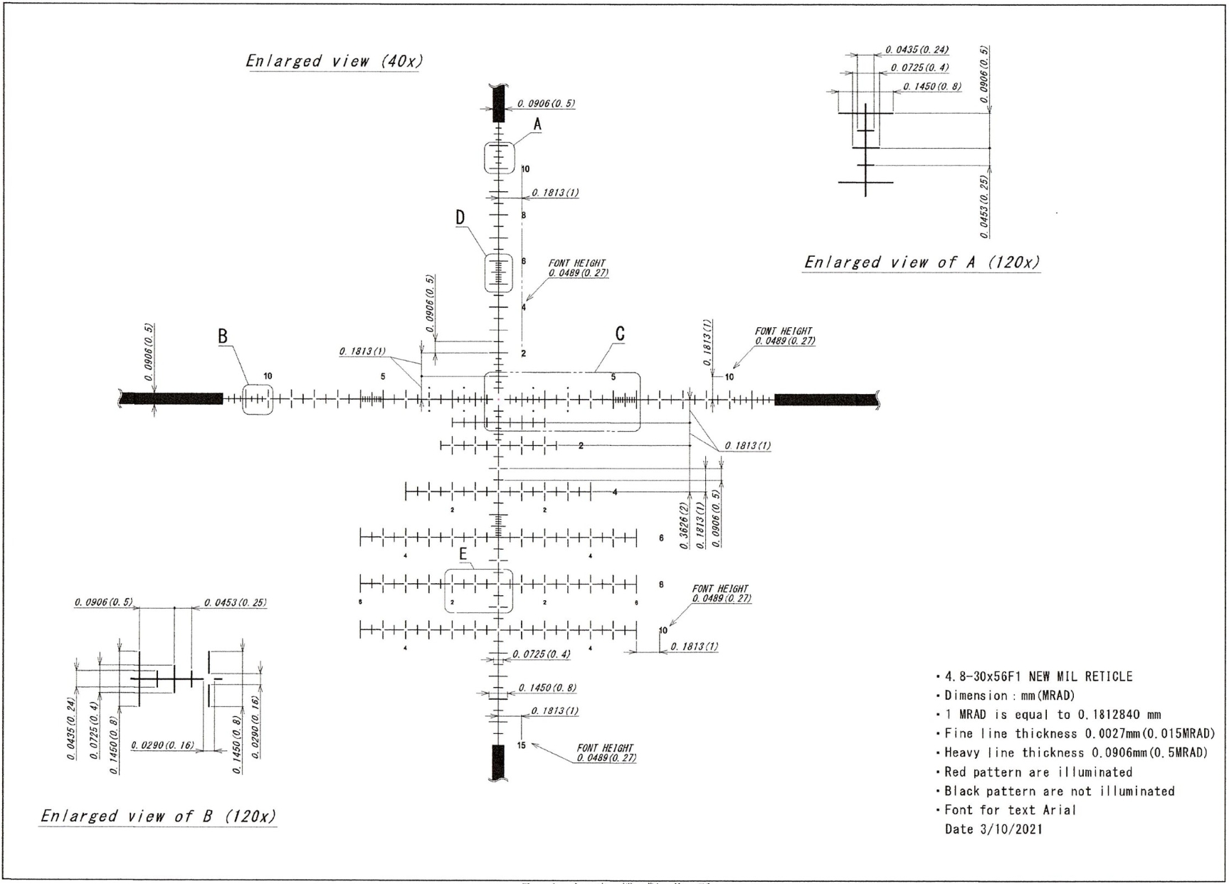 Valdada Recon G2 4.8-30x56 FFP Illum MOA MOA SF Rifle Scope + Free 40mm Rings (New Reticle)