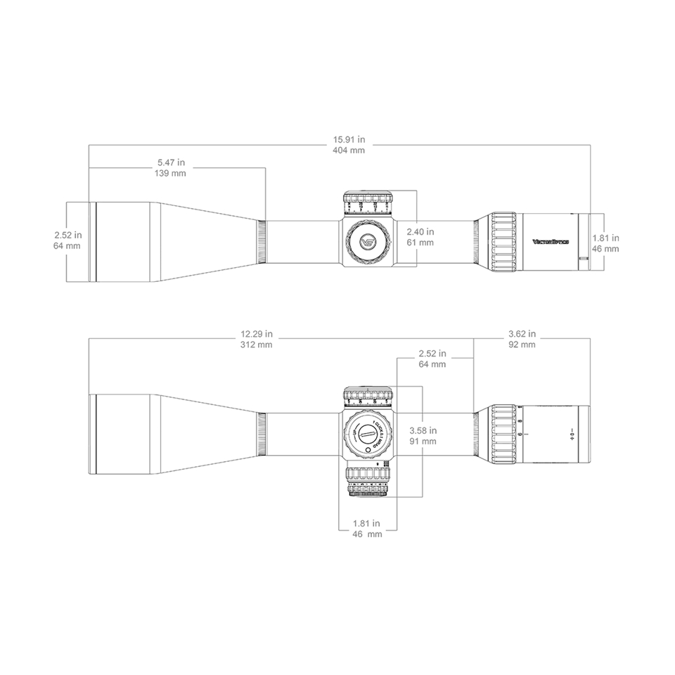 Ex-Demo Vector Optics Continental x6 6-36x56 FFP IR VEC-MBR2 PRS 1/10MIL 34mm Rifle Scope - EXD803