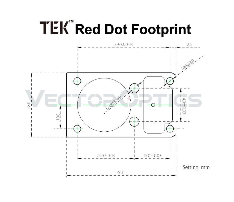 Vector Optics TEK Red Dot Riser Weaver Mount
