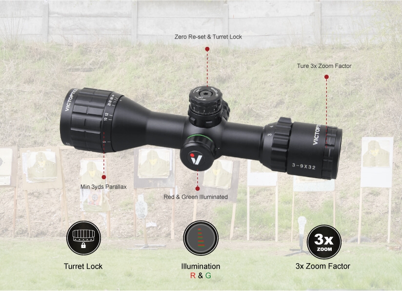 WIN A: Vector Optics VictOptics C3 (Cerato) Ultra Compact 3-9x32 SFP Mildot AO (3 Yards) 1" Rifle Scope