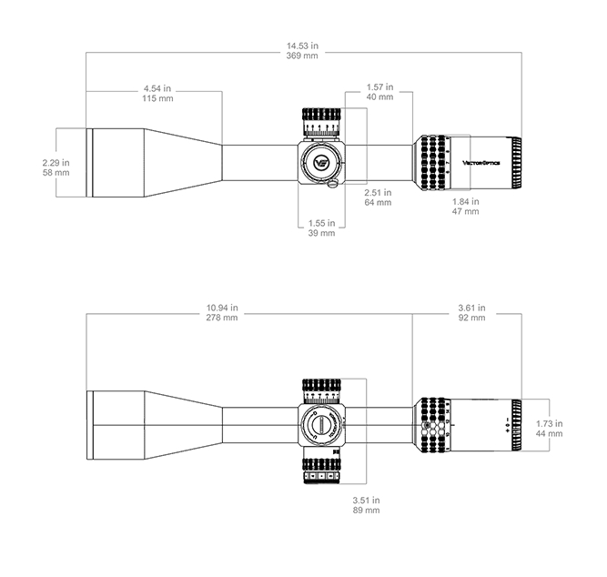Vector Optics Sentinel 6-24x50 FFP IR VSE-3 1/4MOA 30mm Rifle Scope