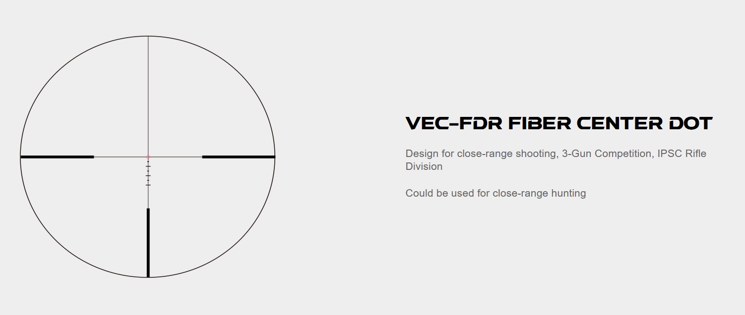 Vector Optics Continental 1-6x24i Fiber SFP IR VET-FDR 1/10MIL LVPO Tactical 30mm Rifle Scope
