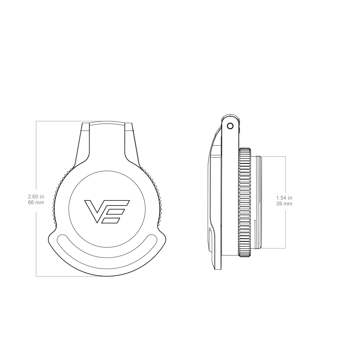 Vector Optics Continental 28mm Metal Flip-Up Cap