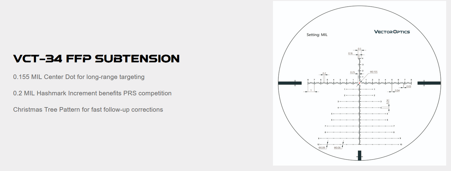 Vector Optics Continental 4-24x56 Tac VCT-34 FFP IR 34mm Rifle Scope