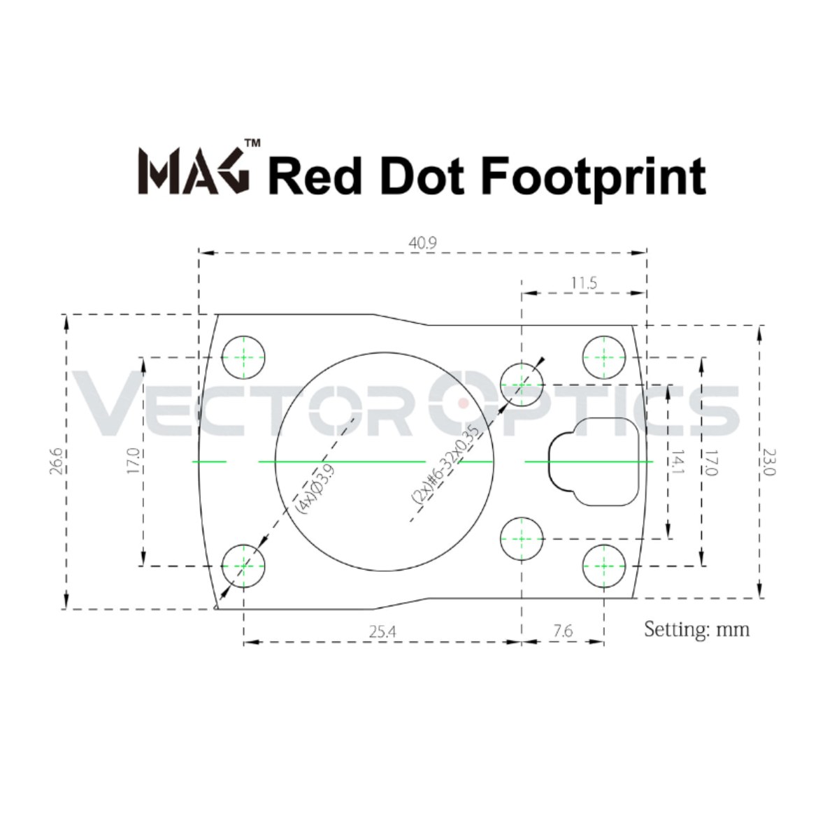 Vector Optics Frenzy-S 1x17x24 MOS Multi Reticle Pistol Reflex Sight