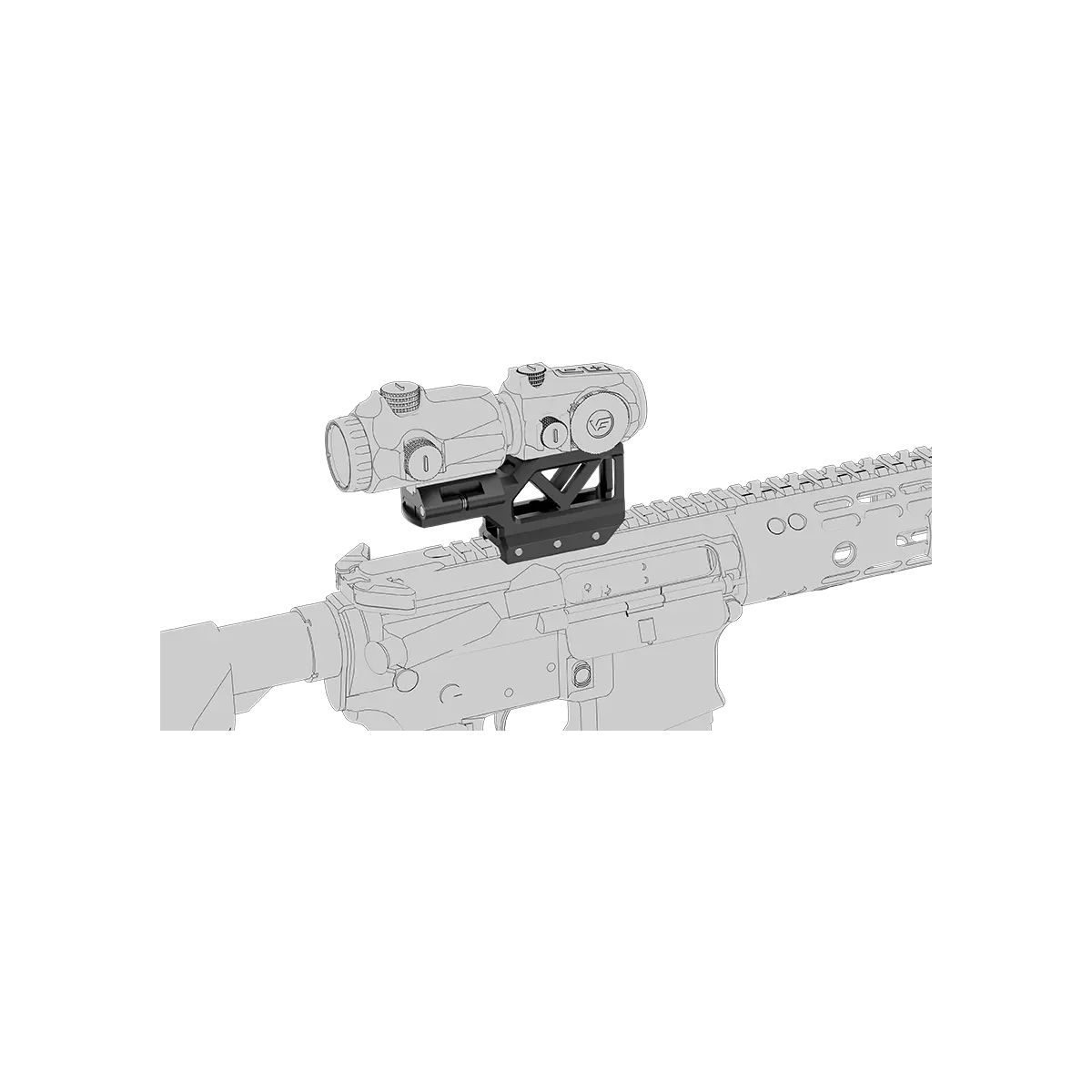 Vector Optics Maverick Red Dot Sight & Magnifier One Piece Picatinny Mount