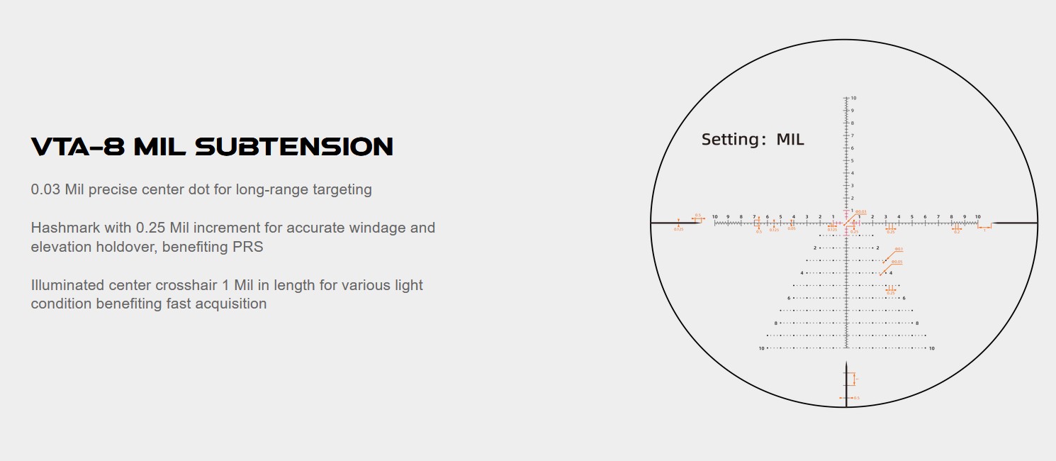 Ex-Demo Vector Optics Tauron 5-40x56 ED FFP IR VTA-8 1/10MIL 34mm Rifle Scope - EXD807