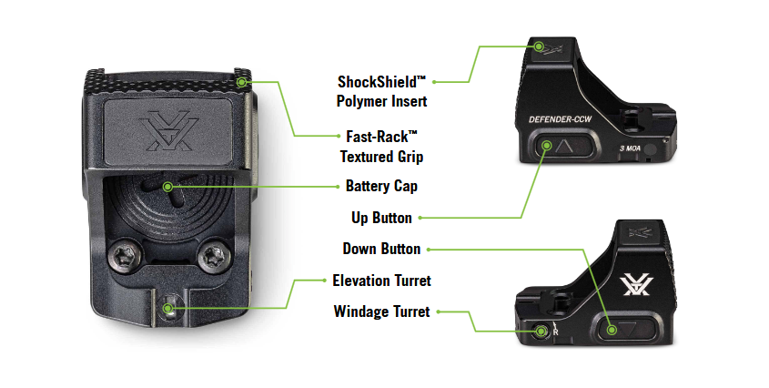 Vortex Optics Defender CCW 6 MOA Red Dot Sight