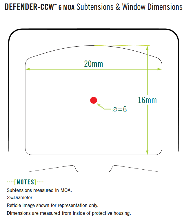 Vortex Optics Defender CCW 6 MOA Red Dot Sight