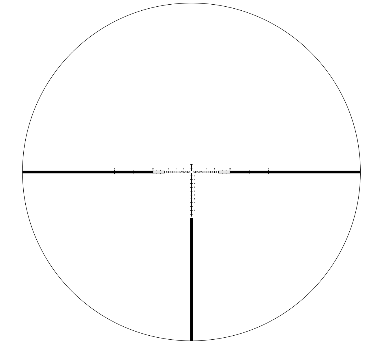 WULF Defender 4.8-26x56 FFP Illuminated W-MIL3 ZTL 0.1 MRAD Rifle Scope Reticle 1