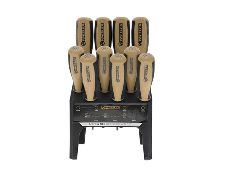 Wheeler 10 Piece Metric Hex Benchtop Screwdriver Set