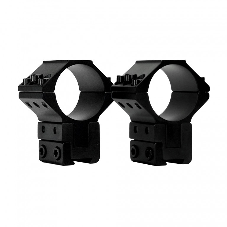 WULF 40 MOA Adjustable 6 Screw Rings - 9/11mm - 1" Tube