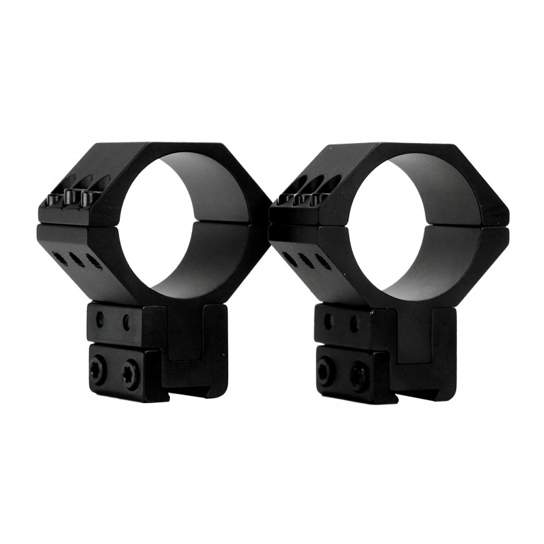 WULF 40 MOA Adjustable 6 Screw Rings - 9/11mm - 30mm Tube