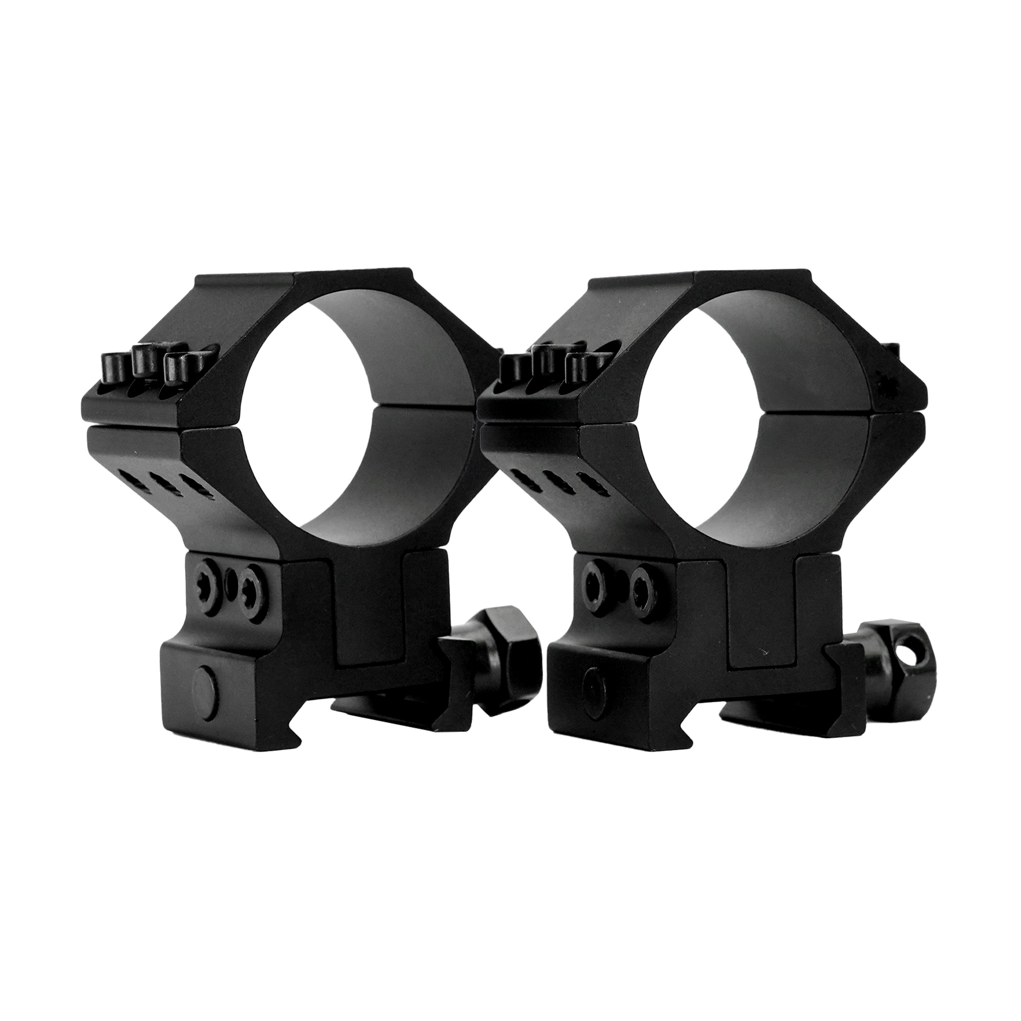 WULF 40 MOA Adjustable 6 Screw Rings - Picatinny - 1" Tube