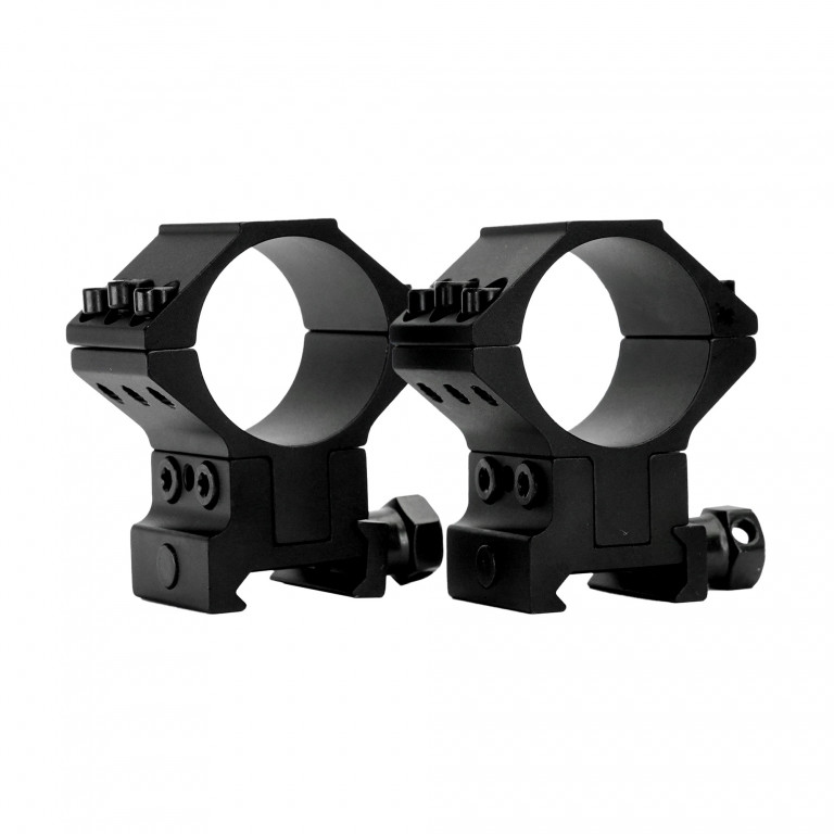 WULF 40 MOA Adjustable 6 Screw Rings - Picatinny - 1" Tube