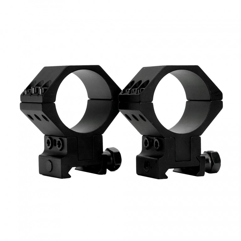 WULF 40 MOA Adjustable 6 Screw Rings - Picatinny - 30mm Tube