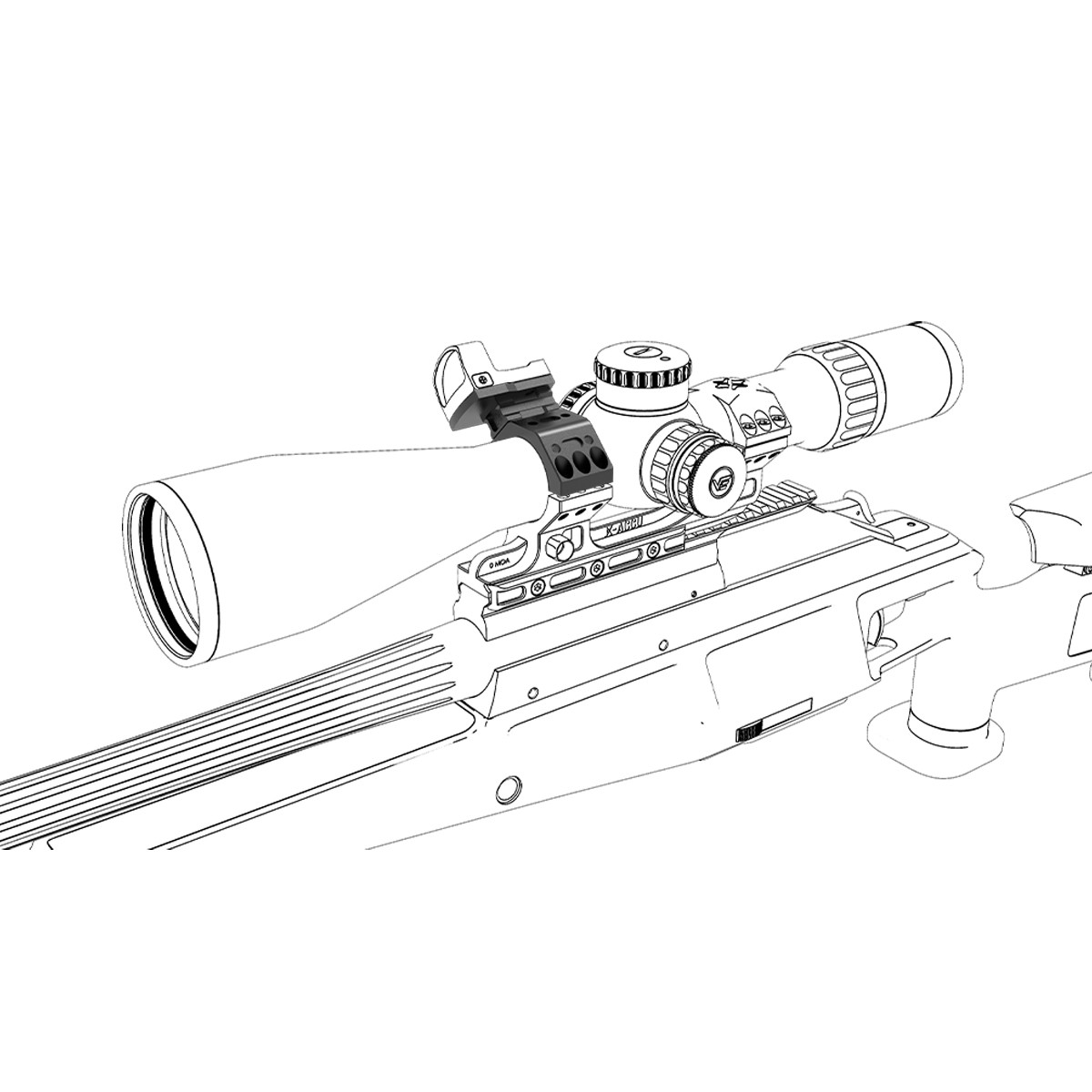 Vector Optics X-ACCU 34mm Mount Assembly Kit