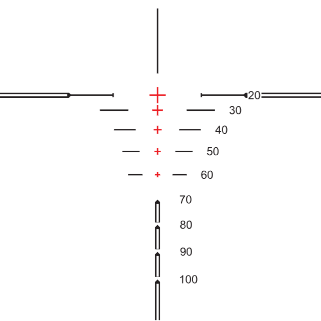 Hawke XB SR 1 inch 1.5-5x32 Illuminated Crossbow Scope