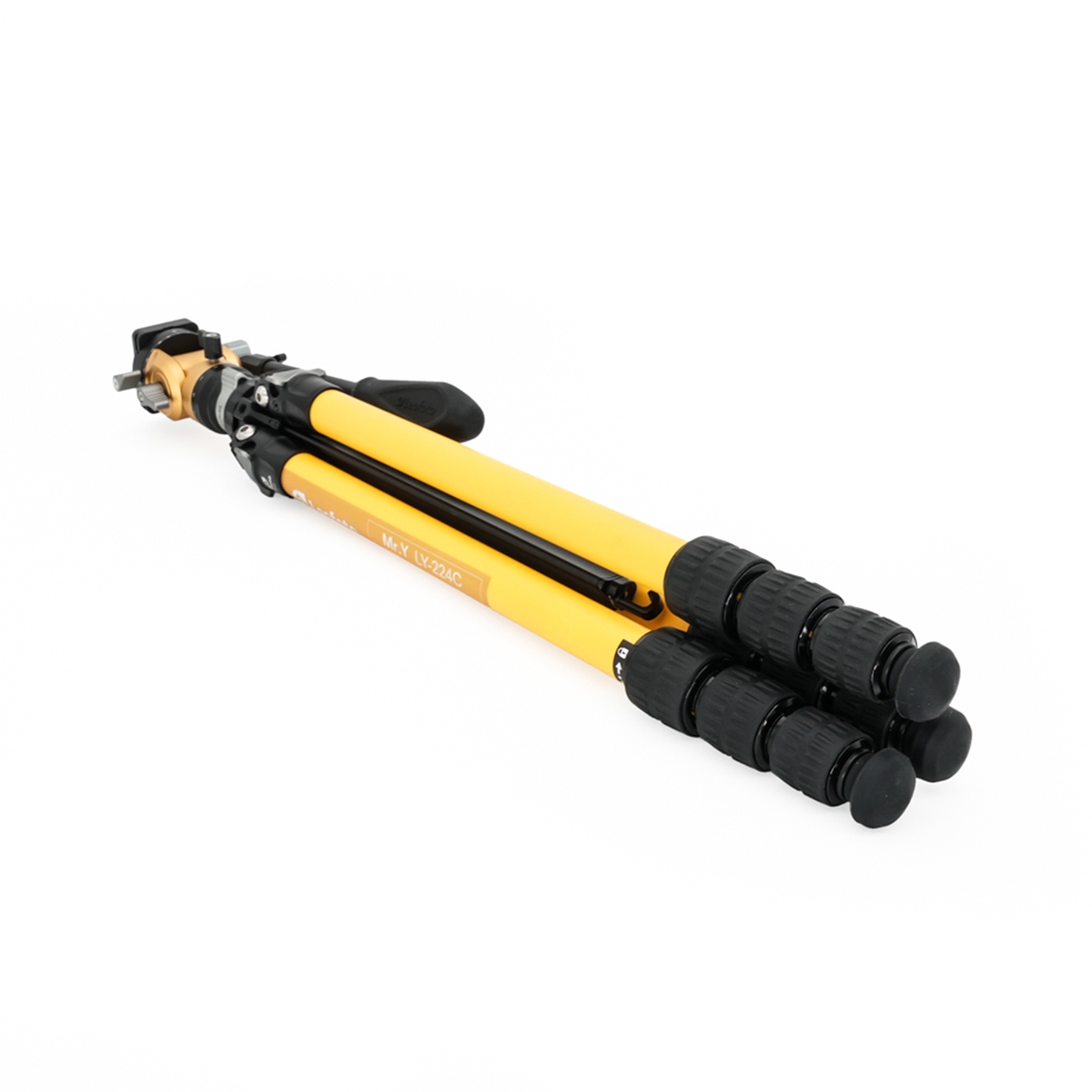 Leofoto LY Video Head LY-224C&BV-0R&LB-38 (Yellow) 10 Layer Carbon Fiber Tripod – 3kg