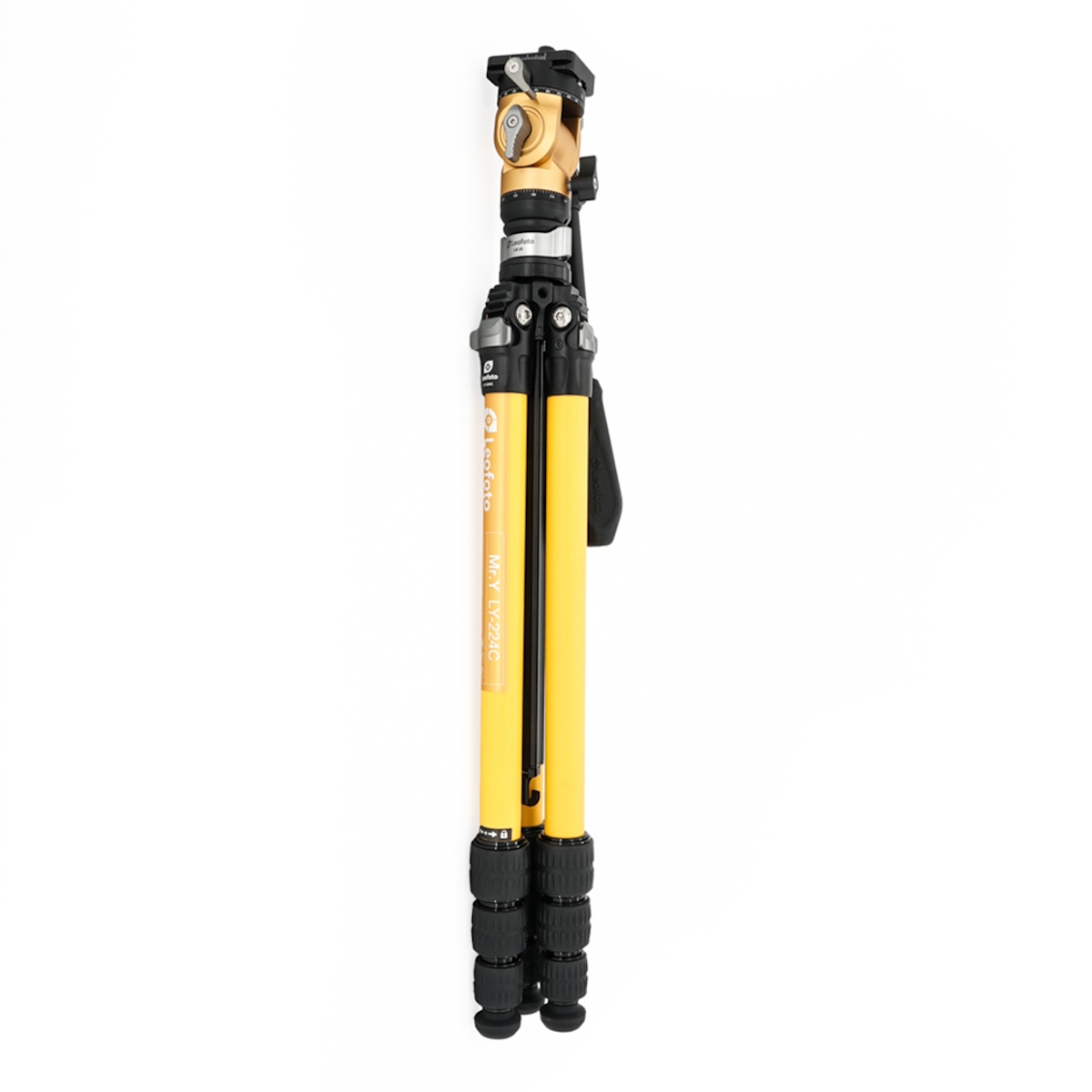 Leofoto LY Video Head LY-224C&BV-0R&LB-38 (Yellow) 10 Layer Carbon Fiber Tripod – 3kg
