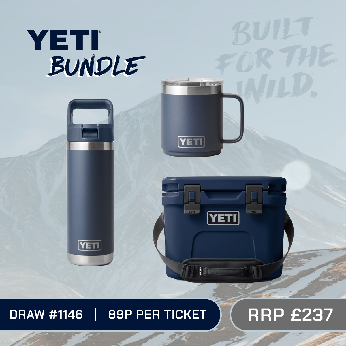 WIN A BUNDLE: YETI Roadie 15 Cool Box, YETI (295ml) Stackable Mug & YETI Rambler (532ml) Drinks Bottle