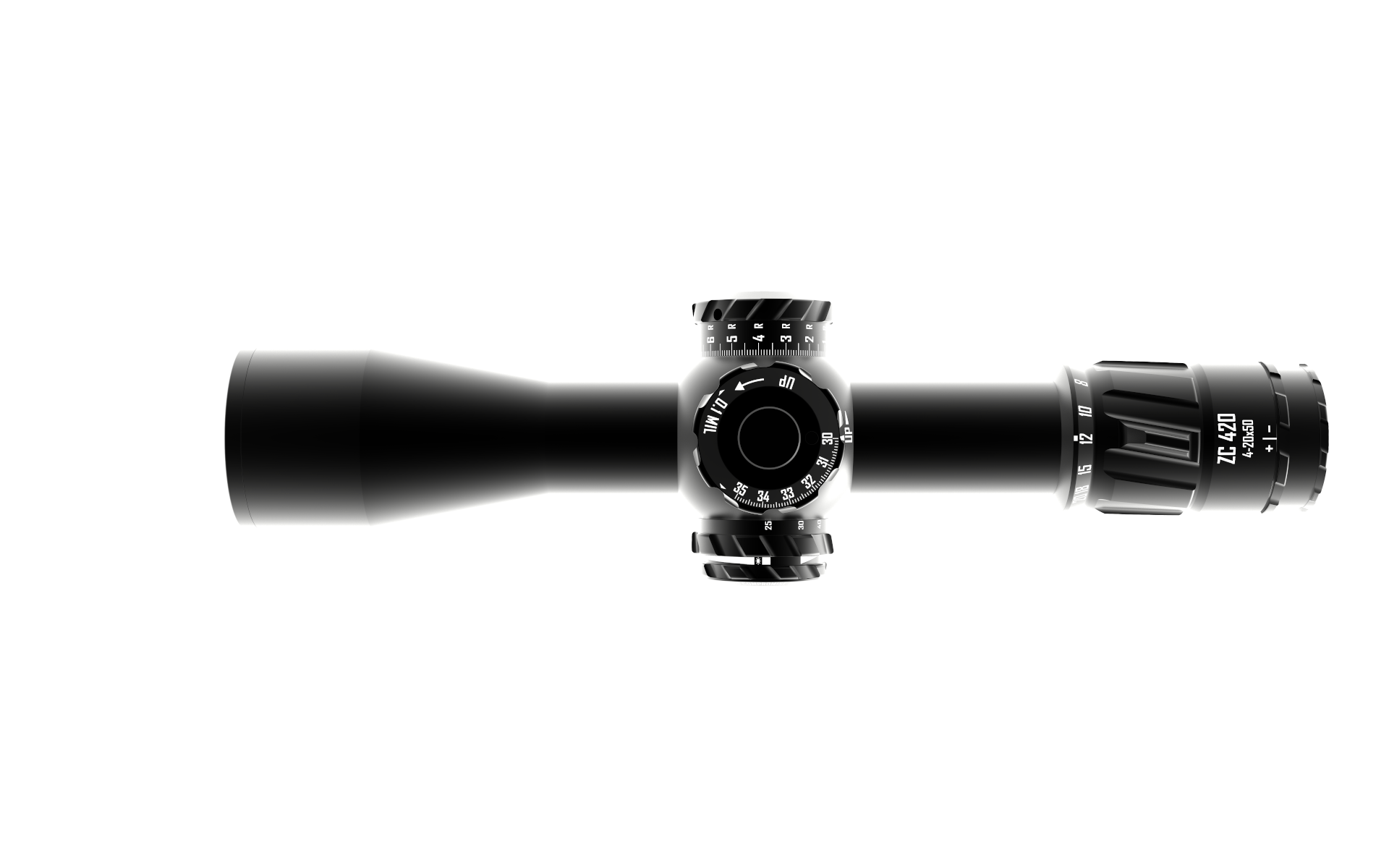 Zero Compromise Optic (ZCO) ZC420 4-20X50 FFP Illuminated 0.1 MIL MPCT3X  Rifle Scope (+ZCO 2pc Rings)