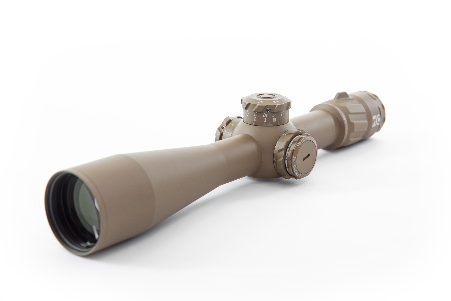 Zero Compromise Optic (ZCO) ZC527 5-27x56 FFP MIL MPCT2 CCW Rifle Scope FDE (Tan)