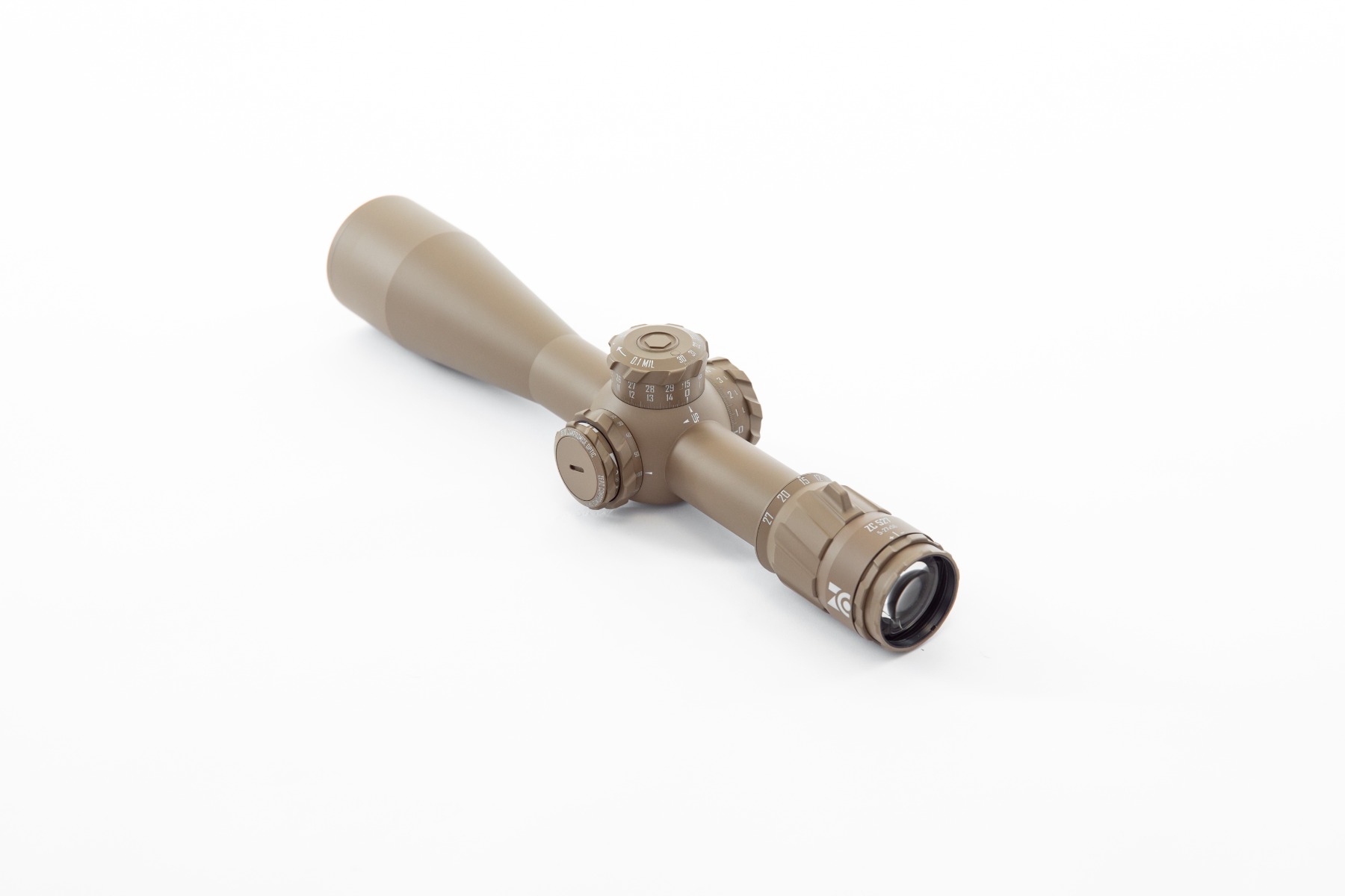 Zero Compromise Optic (ZCO) ZC527 5-27x56 FFP MIL MPCT2 CCW Rifle Scope FDE (Tan)