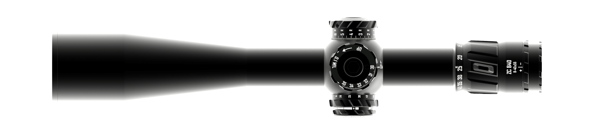 Zero Compromise Optic 8-40x56 FFP Illuminated MPCT1 0.1 Mils CCW Rifle Scope (+ZCO 2pc Rings)