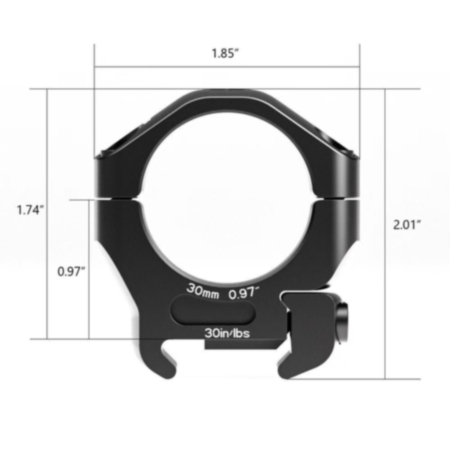 Arken Optics Halo 30 mm Scope Rings-Low