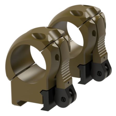 Immersive Optics SwiftLock 30mm Rifle Scope Medium Mounts - Flat Dark Earth