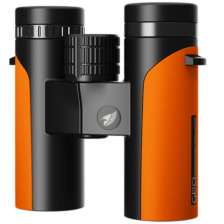 German Precision Optics Passion 10x32 Ultra-Compact Midsize ED Field Binoculars - Black / Orange