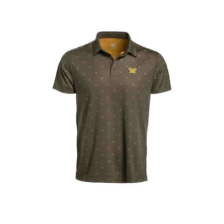 Vortex Men's Axis Ridge Pattern Polo Shirt - Beluga - Medium