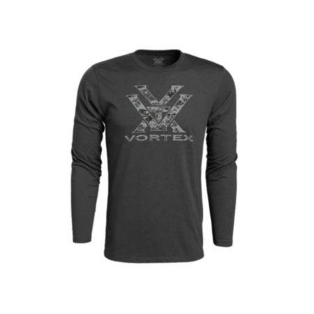 Vortex Men's Digi Camo Core Logo Long Sleeve T-Shirt - Charcoal Heather - Medium
