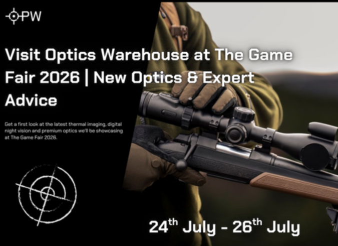 Visit Optics Warehouse at The Game Fair 2026 - New Optics & Expert Advice