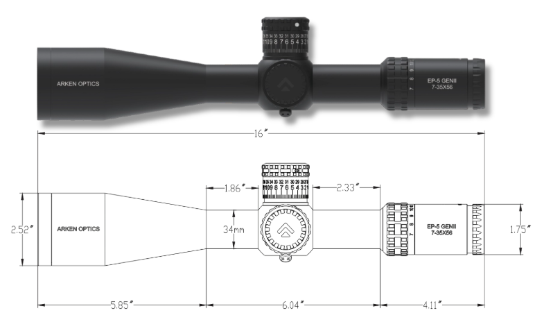 Arken Optics EP5 GEN2 7-35x56 FFP IR VPR MIL build quality
