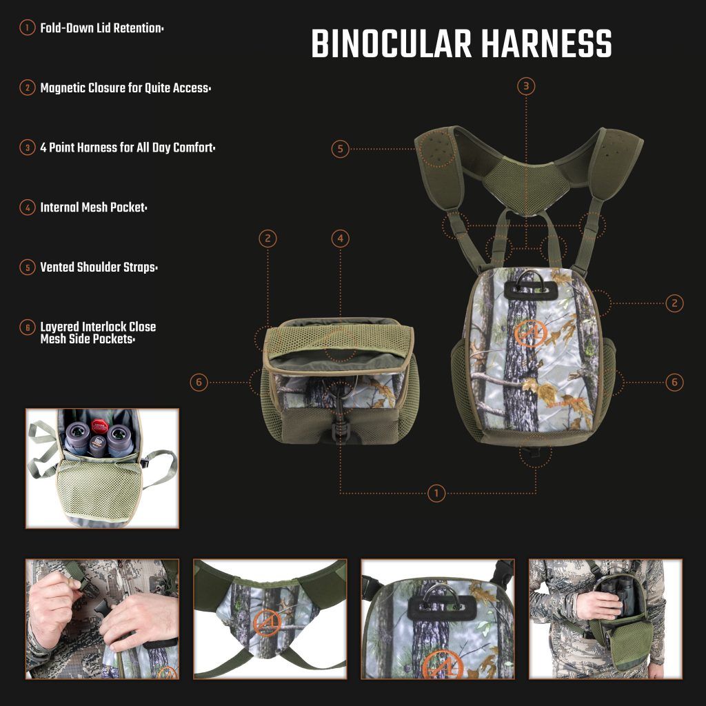 Athlon Binocular Harness (Magnetic Closure) - Camo